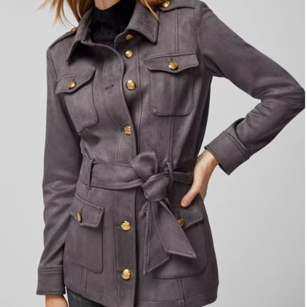 WHBM Ultra Suede Safari Jacket - Picture 3 of 14